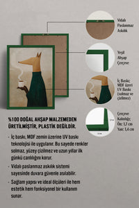 HOMEPACK Ahşap Çerçeveli Tablo Çerçeveli Poster Sanatsal Modern Duvar Dekoru BEK-8325