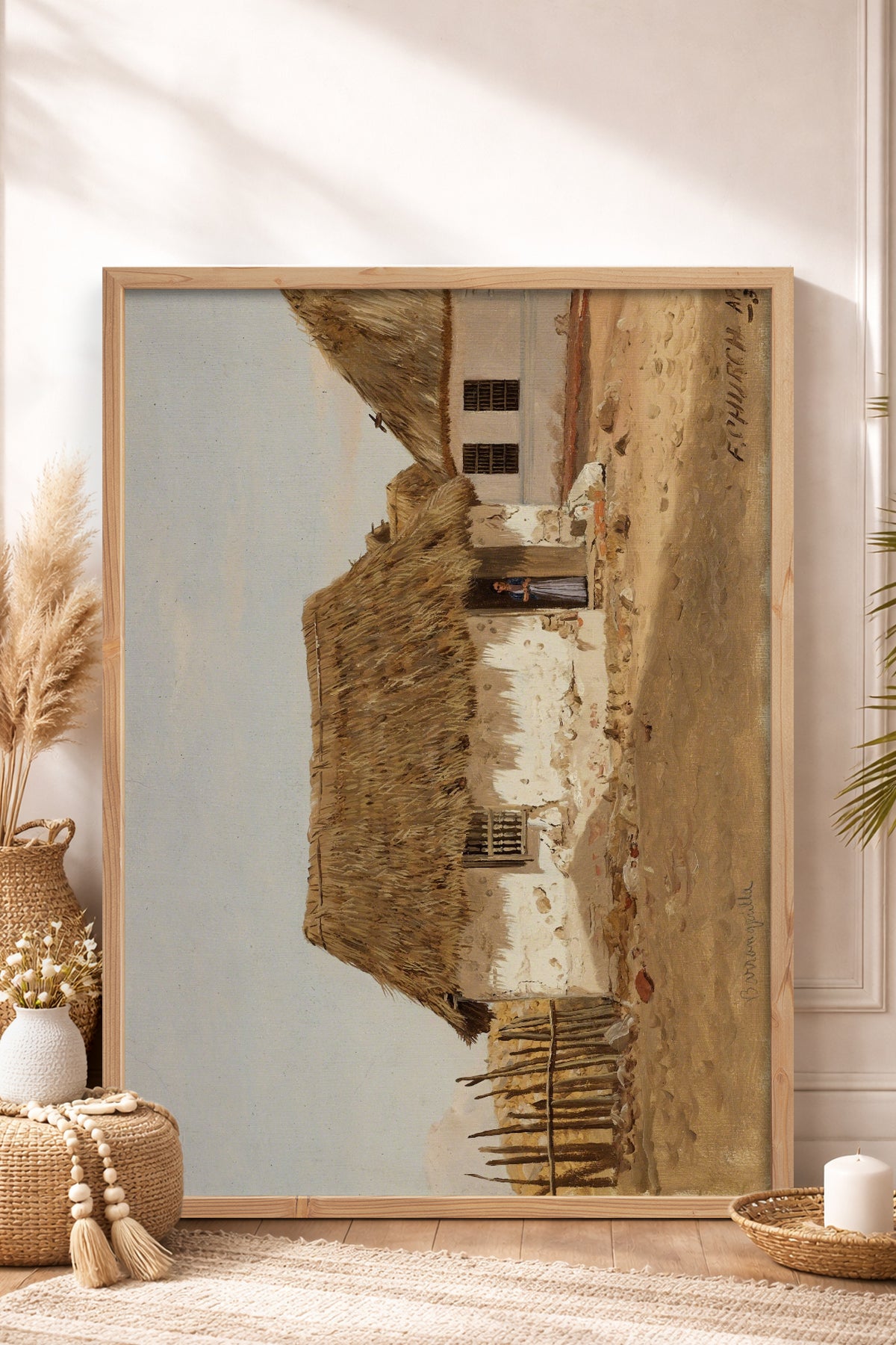 HOMEPACK Ahşap Çerçeveli Tablo Çerçeveli Poster Sanatsal Modern Duvar Dekoru BEK-8326