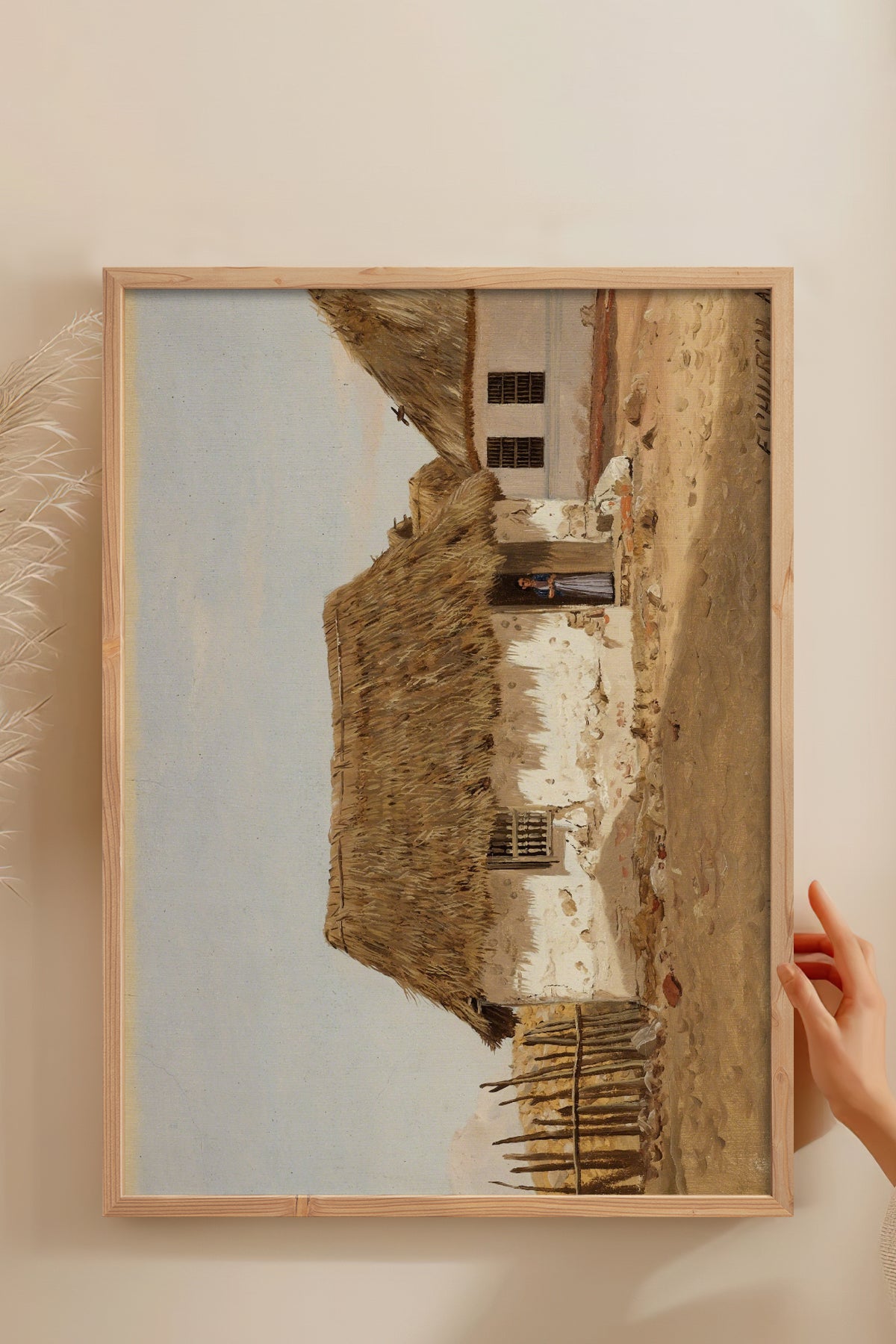 HOMEPACK Ahşap Çerçeveli Tablo Çerçeveli Poster Sanatsal Modern Duvar Dekoru BEK-8326