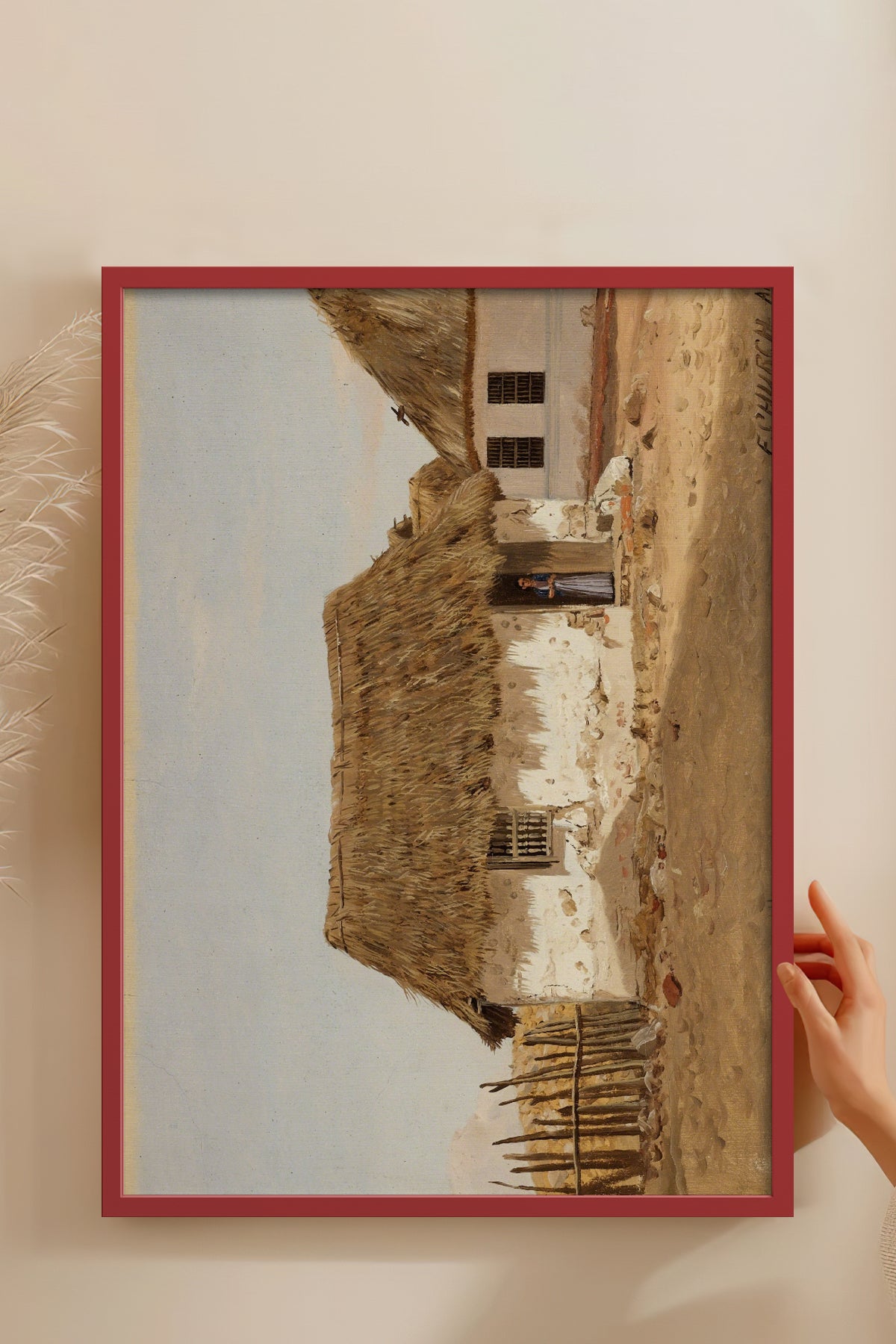 HOMEPACK Ahşap Çerçeveli Tablo Çerçeveli Poster Sanatsal Modern Duvar Dekoru BEK-8326