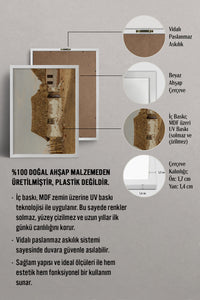 HOMEPACK Ahşap Çerçeveli Tablo Çerçeveli Poster Sanatsal Modern Duvar Dekoru BEK-8326