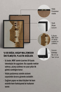 HOMEPACK Ahşap Çerçeveli Tablo Çerçeveli Poster Sanatsal Modern Duvar Dekoru BEK-8326