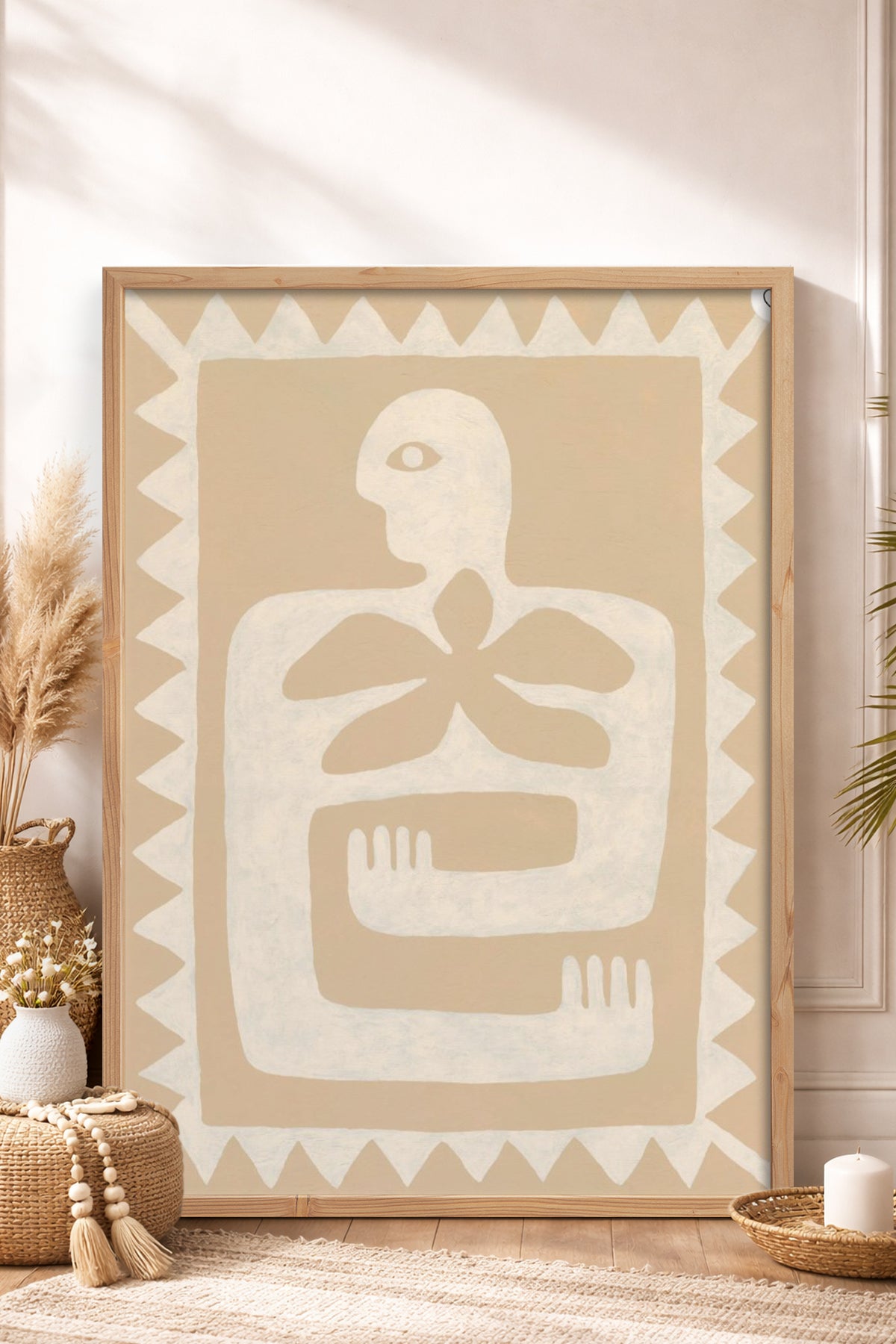 HOMEPACK Ahşap Çerçeveli Tablo Çerçeveli Poster Sanatsal Modern Duvar Dekoru BEK-8327