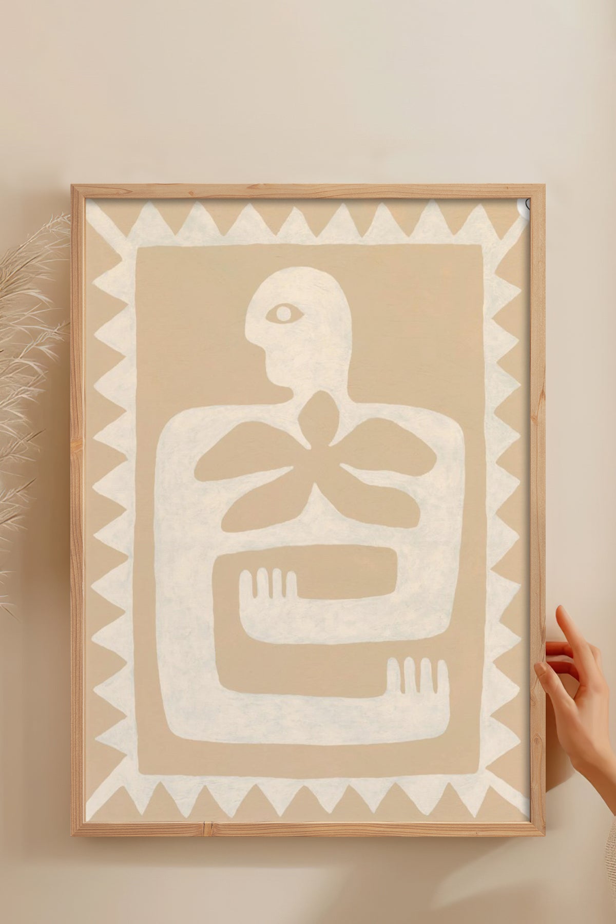 HOMEPACK Ahşap Çerçeveli Tablo Çerçeveli Poster Sanatsal Modern Duvar Dekoru BEK-8327