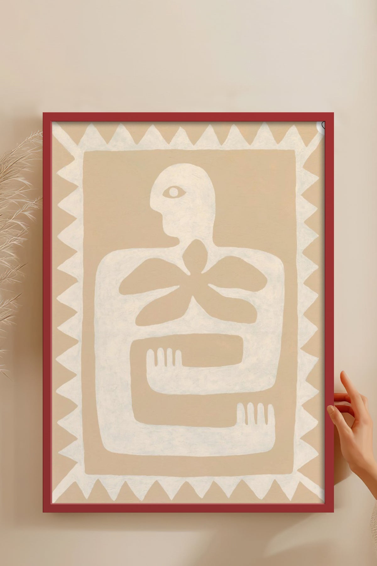 HOMEPACK Ahşap Çerçeveli Tablo Çerçeveli Poster Sanatsal Modern Duvar Dekoru BEK-8327