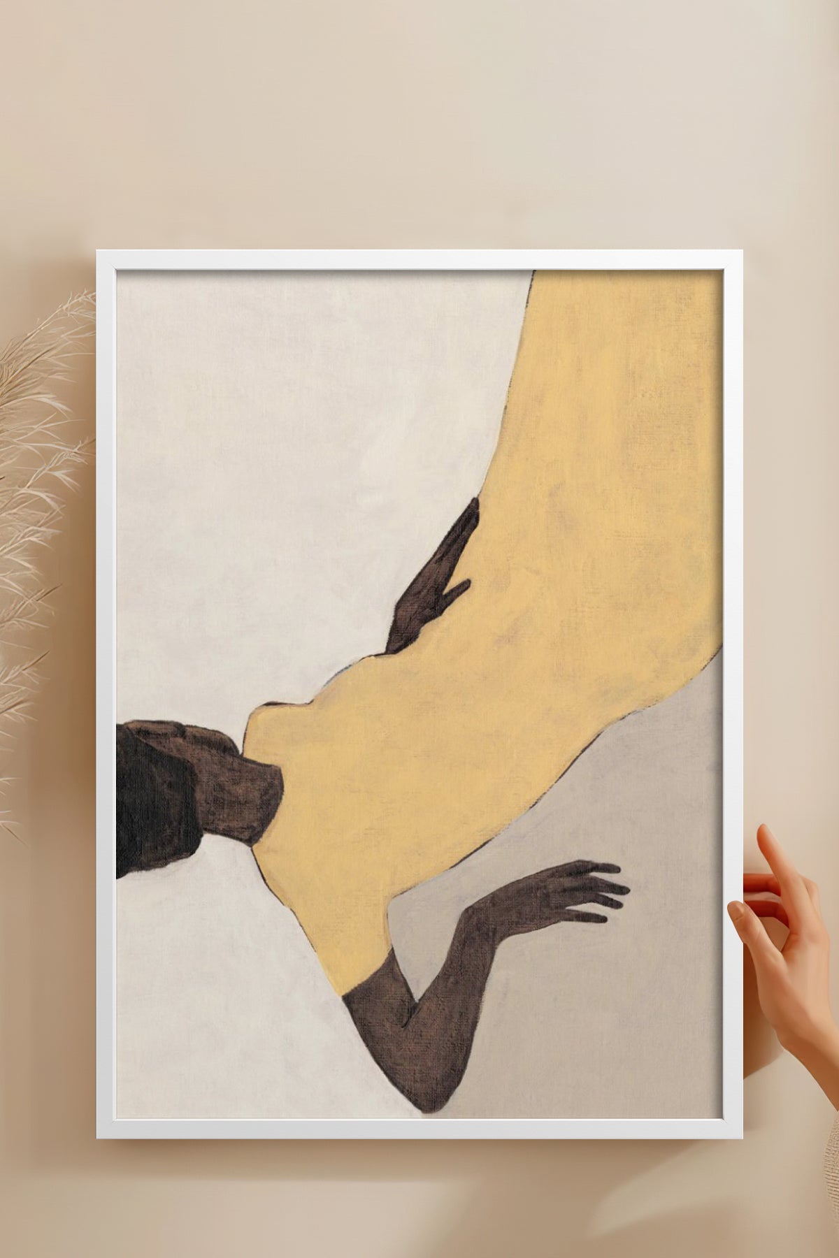 HOMEPACK Ahşap Çerçeveli Tablo Çerçeveli Poster Sanatsal Modern Duvar Dekoru BEK-8328