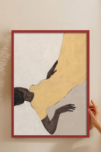 HOMEPACK Ahşap Çerçeveli Tablo Çerçeveli Poster Sanatsal Modern Duvar Dekoru BEK-8328