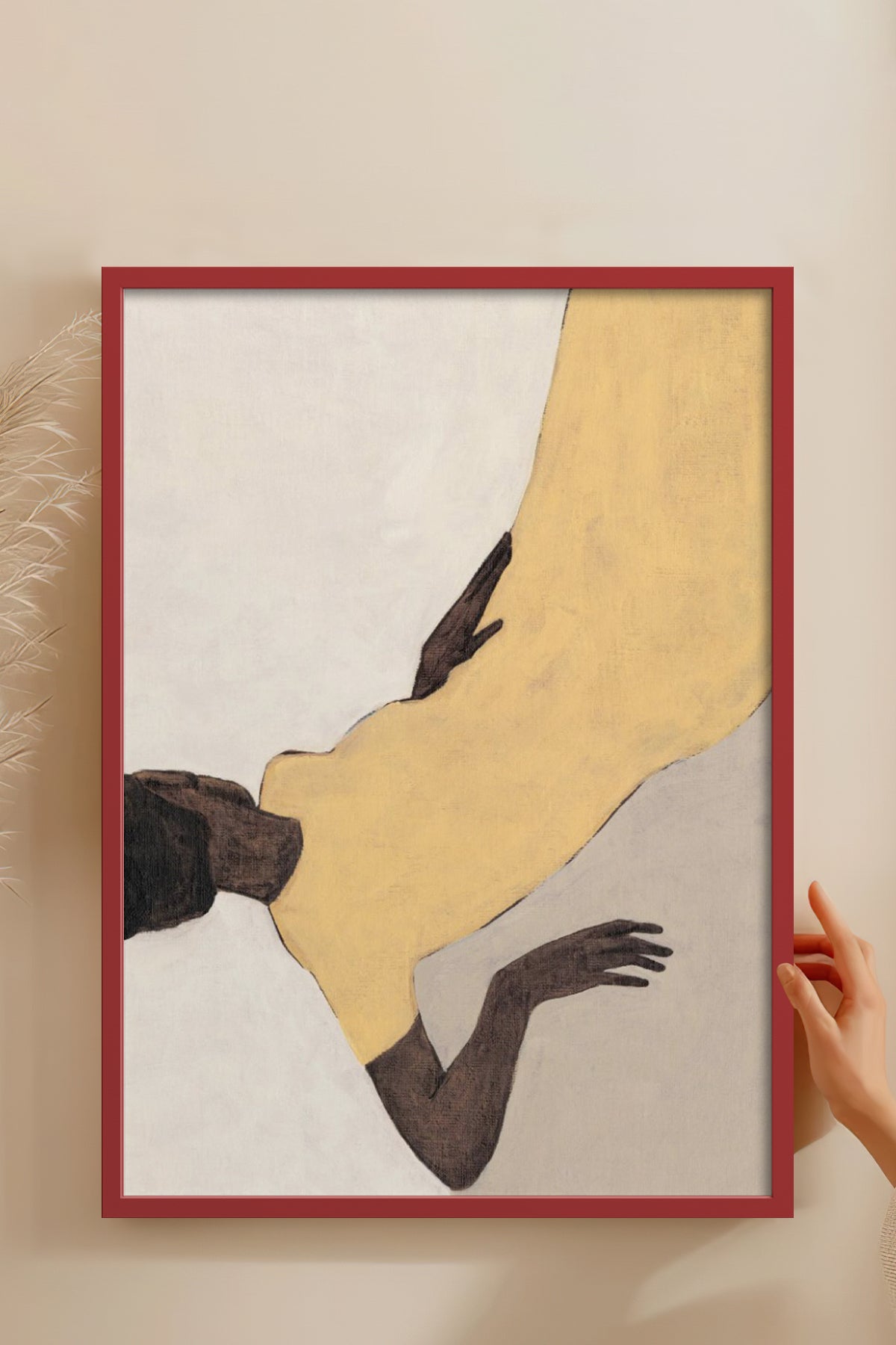 HOMEPACK Ahşap Çerçeveli Tablo Çerçeveli Poster Sanatsal Modern Duvar Dekoru BEK-8328