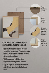 HOMEPACK Ahşap Çerçeveli Tablo Çerçeveli Poster Sanatsal Modern Duvar Dekoru BEK-8328