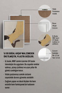 HOMEPACK Ahşap Çerçeveli Tablo Çerçeveli Poster Sanatsal Modern Duvar Dekoru BEK-8328