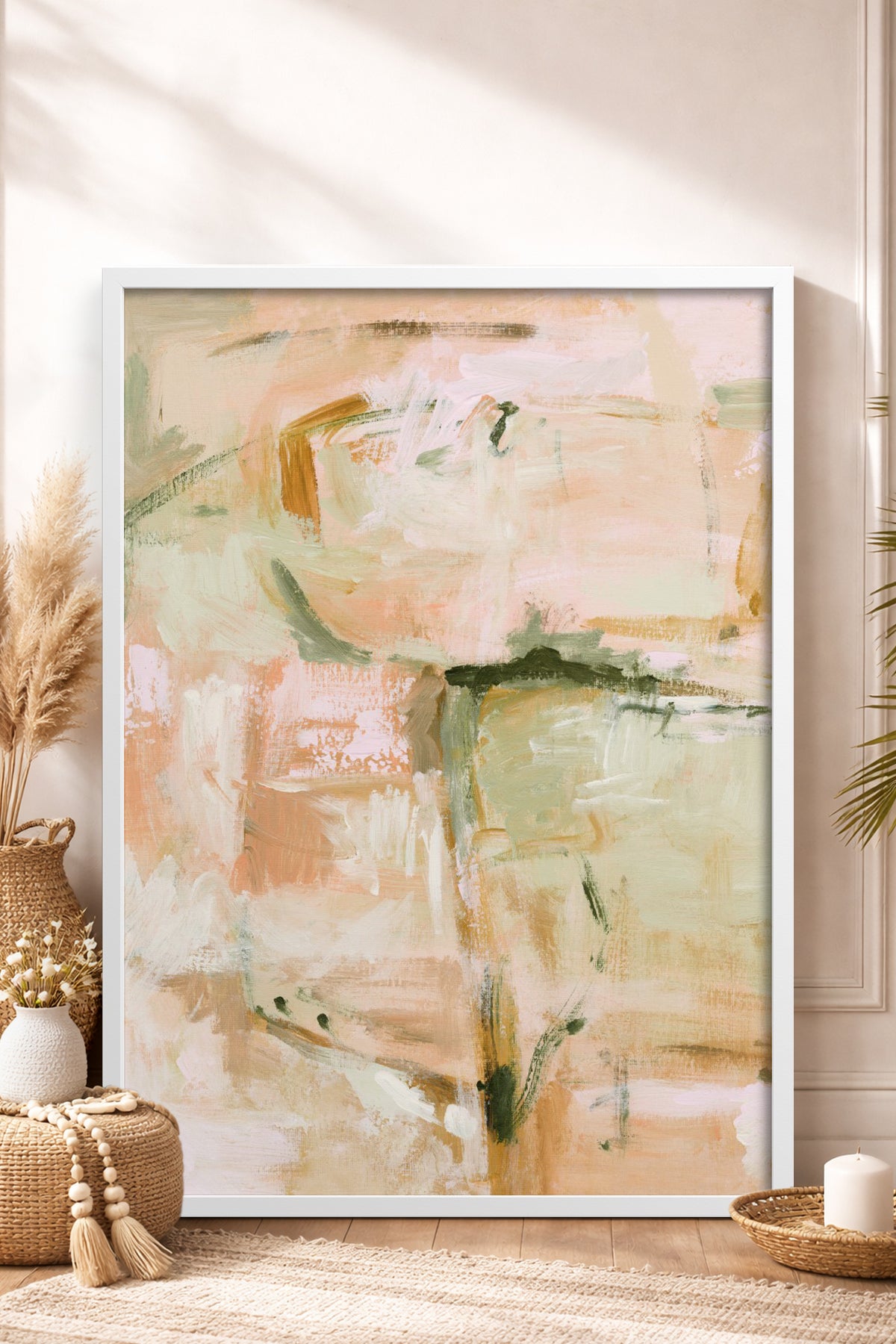 HOMEPACK Ahşap Çerçeveli Tablo Çerçeveli Poster Sanatsal Modern Duvar Dekoru BEK-8329