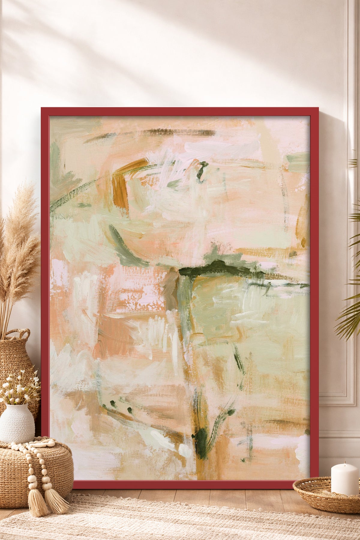 HOMEPACK Ahşap Çerçeveli Tablo Çerçeveli Poster Sanatsal Modern Duvar Dekoru BEK-8329