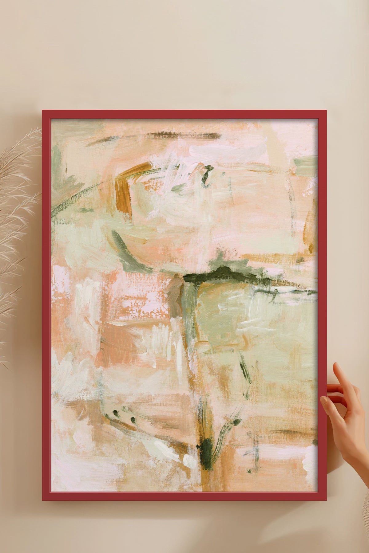 HOMEPACK Ahşap Çerçeveli Tablo Çerçeveli Poster Sanatsal Modern Duvar Dekoru BEK-8329