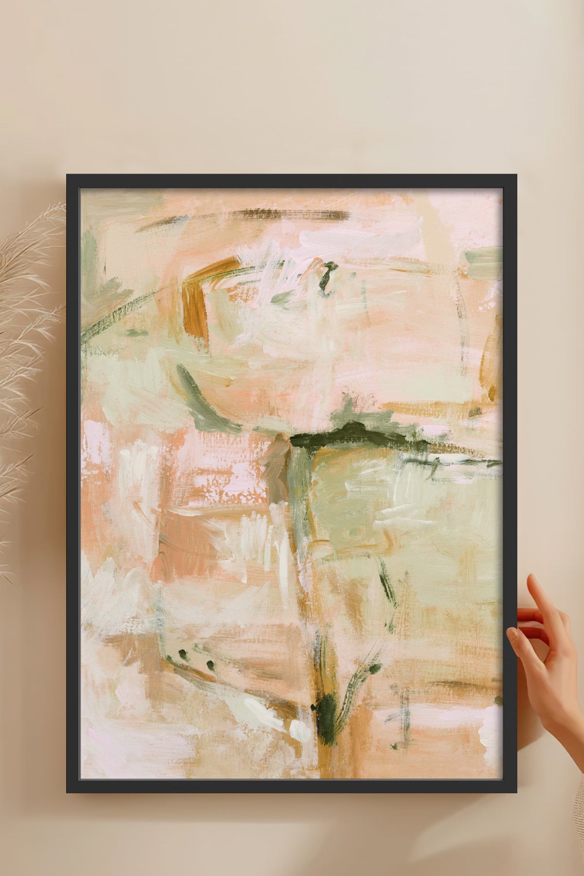 HOMEPACK Ahşap Çerçeveli Tablo Çerçeveli Poster Sanatsal Modern Duvar Dekoru BEK-8329