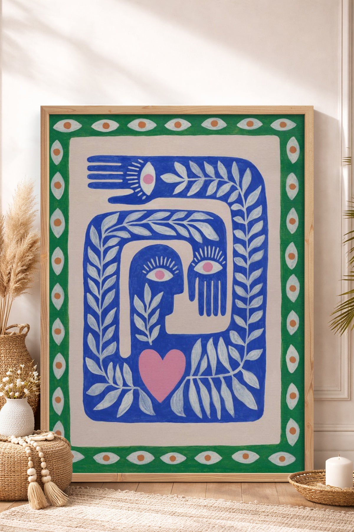 HOMEPACK Ahşap Çerçeveli Tablo Çerçeveli Poster Sanatsal Modern Duvar Dekoru BEK-8330