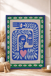 HOMEPACK Ahşap Çerçeveli Tablo Çerçeveli Poster Sanatsal Modern Duvar Dekoru BEK-8330