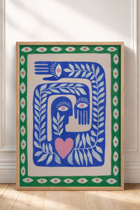 HOMEPACK Ahşap Çerçeveli Tablo Çerçeveli Poster Sanatsal Modern Duvar Dekoru BEK-8330