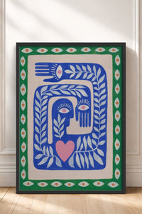 HOMEPACK Ahşap Çerçeveli Tablo Çerçeveli Poster Sanatsal Modern Duvar Dekoru BEK-8330