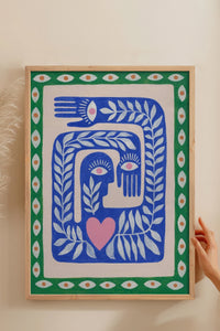 HOMEPACK Ahşap Çerçeveli Tablo Çerçeveli Poster Sanatsal Modern Duvar Dekoru BEK-8330