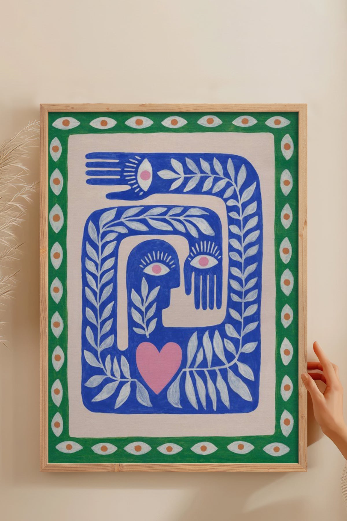 HOMEPACK Ahşap Çerçeveli Tablo Çerçeveli Poster Sanatsal Modern Duvar Dekoru BEK-8330