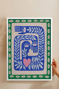 HOMEPACK Ahşap Çerçeveli Tablo Çerçeveli Poster Sanatsal Modern Duvar Dekoru BEK-8330