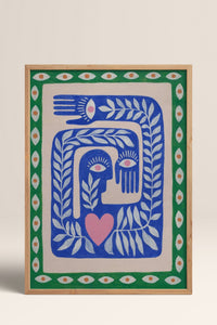HOMEPACK Ahşap Çerçeveli Tablo Çerçeveli Poster Sanatsal Modern Duvar Dekoru BEK-8330