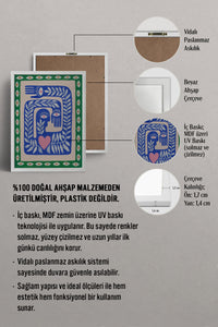 HOMEPACK Ahşap Çerçeveli Tablo Çerçeveli Poster Sanatsal Modern Duvar Dekoru BEK-8330