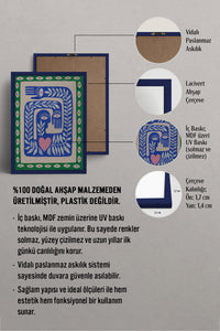 HOMEPACK Ahşap Çerçeveli Tablo Çerçeveli Poster Sanatsal Modern Duvar Dekoru BEK-8330