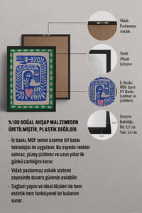 HOMEPACK Ahşap Çerçeveli Tablo Çerçeveli Poster Sanatsal Modern Duvar Dekoru BEK-8330