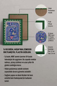 HOMEPACK Ahşap Çerçeveli Tablo Çerçeveli Poster Sanatsal Modern Duvar Dekoru BEK-8330