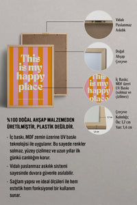 HOMEPACK Ahşap Çerçeveli Tablo Çerçeveli Poster Sanatsal Modern Duvar Dekoru BEK-8331