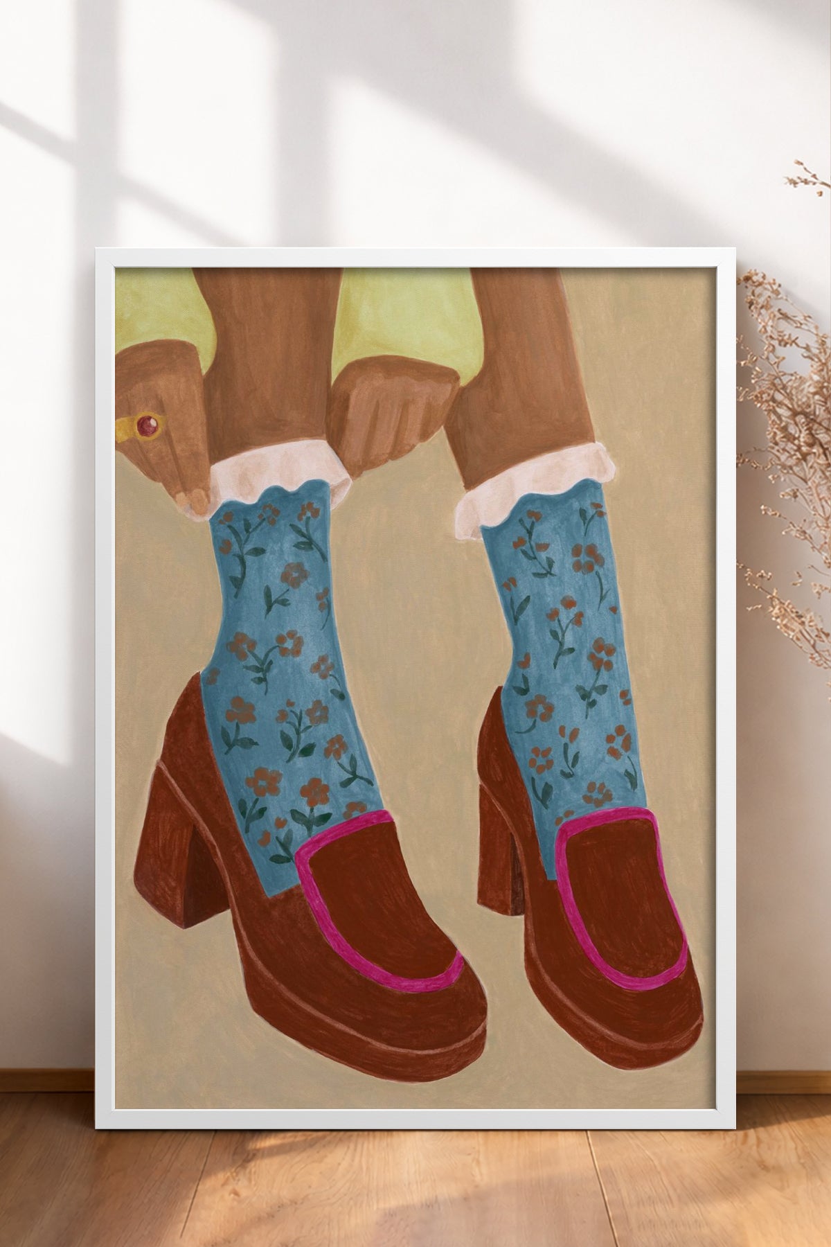 HOMEPACK Ahşap Çerçeveli Tablo Çerçeveli Poster Sanatsal Modern Duvar Dekoru BEK-8332