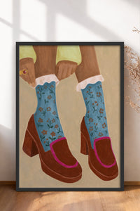 HOMEPACK Ahşap Çerçeveli Tablo Çerçeveli Poster Sanatsal Modern Duvar Dekoru BEK-8332