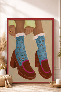 HOMEPACK Ahşap Çerçeveli Tablo Çerçeveli Poster Sanatsal Modern Duvar Dekoru BEK-8332