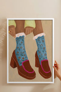 HOMEPACK Ahşap Çerçeveli Tablo Çerçeveli Poster Sanatsal Modern Duvar Dekoru BEK-8332