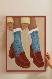 HOMEPACK Ahşap Çerçeveli Tablo Çerçeveli Poster Sanatsal Modern Duvar Dekoru BEK-8332
