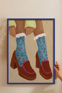 HOMEPACK Ahşap Çerçeveli Tablo Çerçeveli Poster Sanatsal Modern Duvar Dekoru BEK-8332