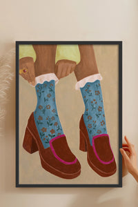 HOMEPACK Ahşap Çerçeveli Tablo Çerçeveli Poster Sanatsal Modern Duvar Dekoru BEK-8332
