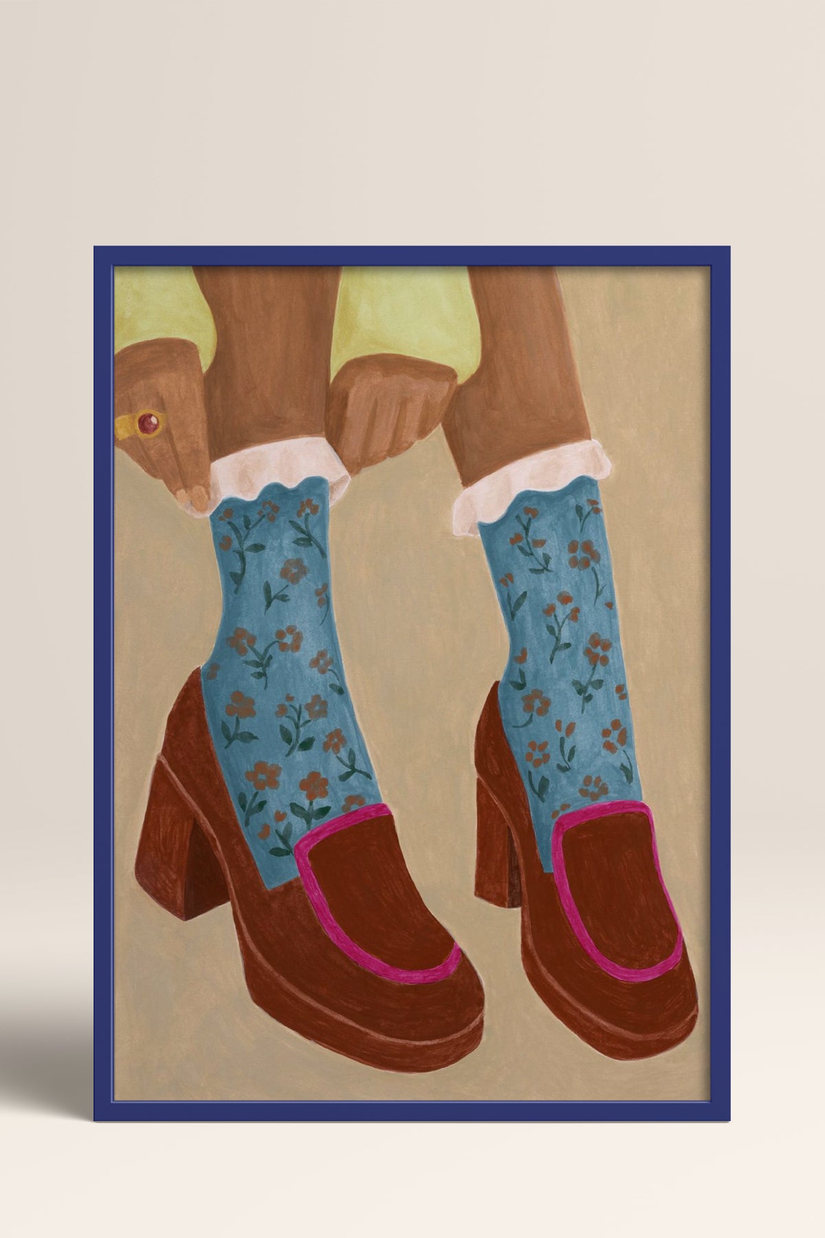 HOMEPACK Ahşap Çerçeveli Tablo Çerçeveli Poster Sanatsal Modern Duvar Dekoru BEK-8332
