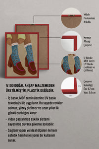 HOMEPACK Ahşap Çerçeveli Tablo Çerçeveli Poster Sanatsal Modern Duvar Dekoru BEK-8332