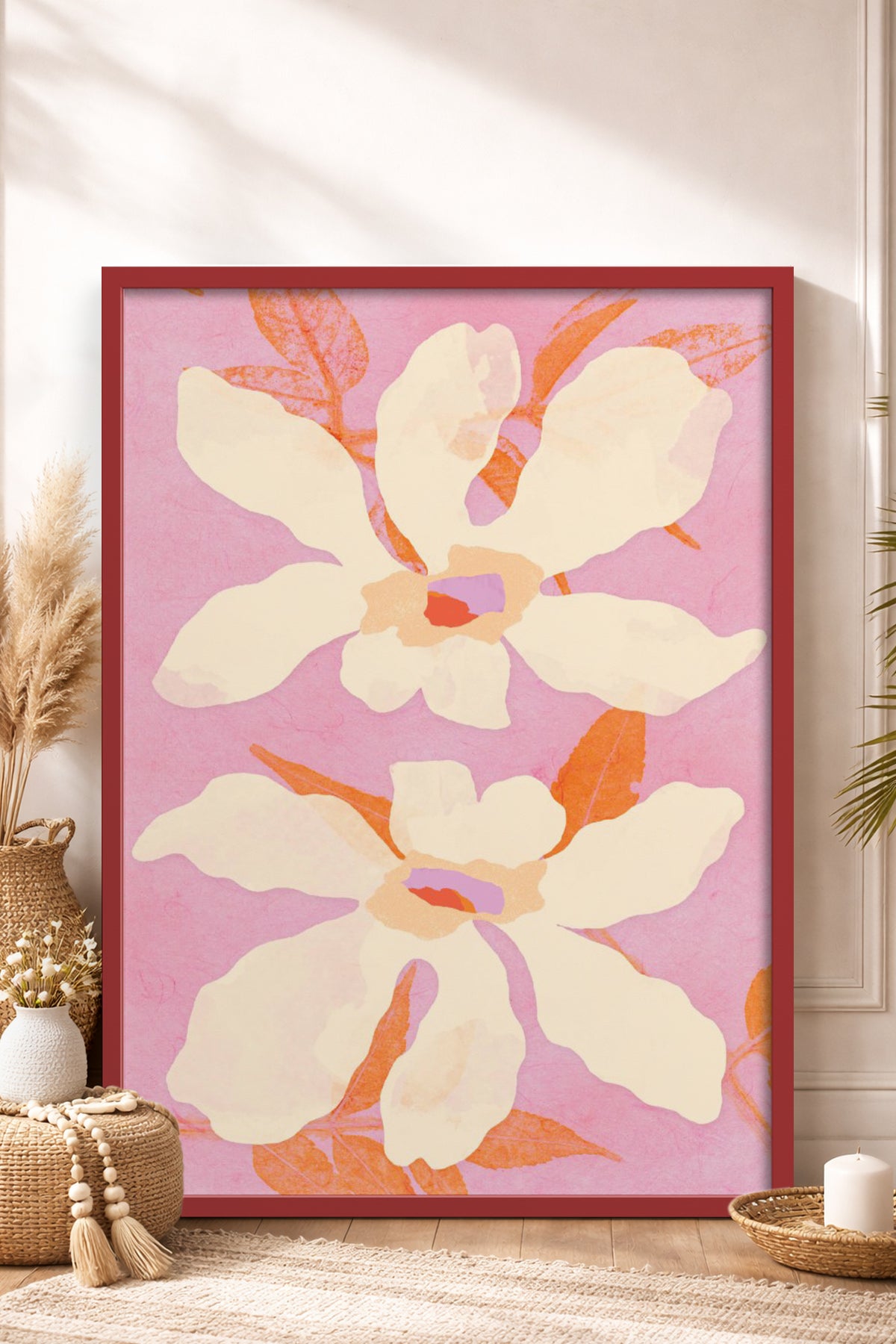 HOMEPACK Ahşap Çerçeveli Tablo Çerçeveli Poster Sanatsal Modern Duvar Dekoru BEK-8333