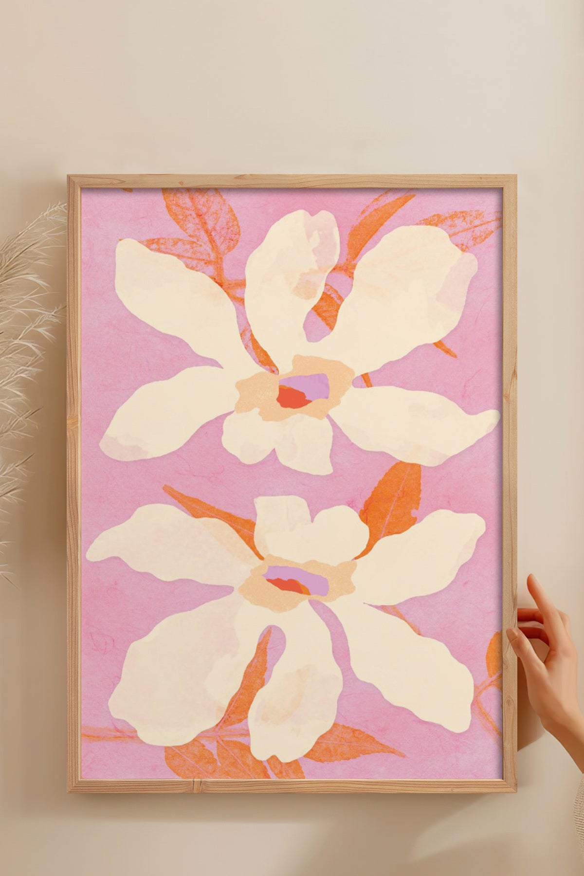 HOMEPACK Ahşap Çerçeveli Tablo Çerçeveli Poster Sanatsal Modern Duvar Dekoru BEK-8333
