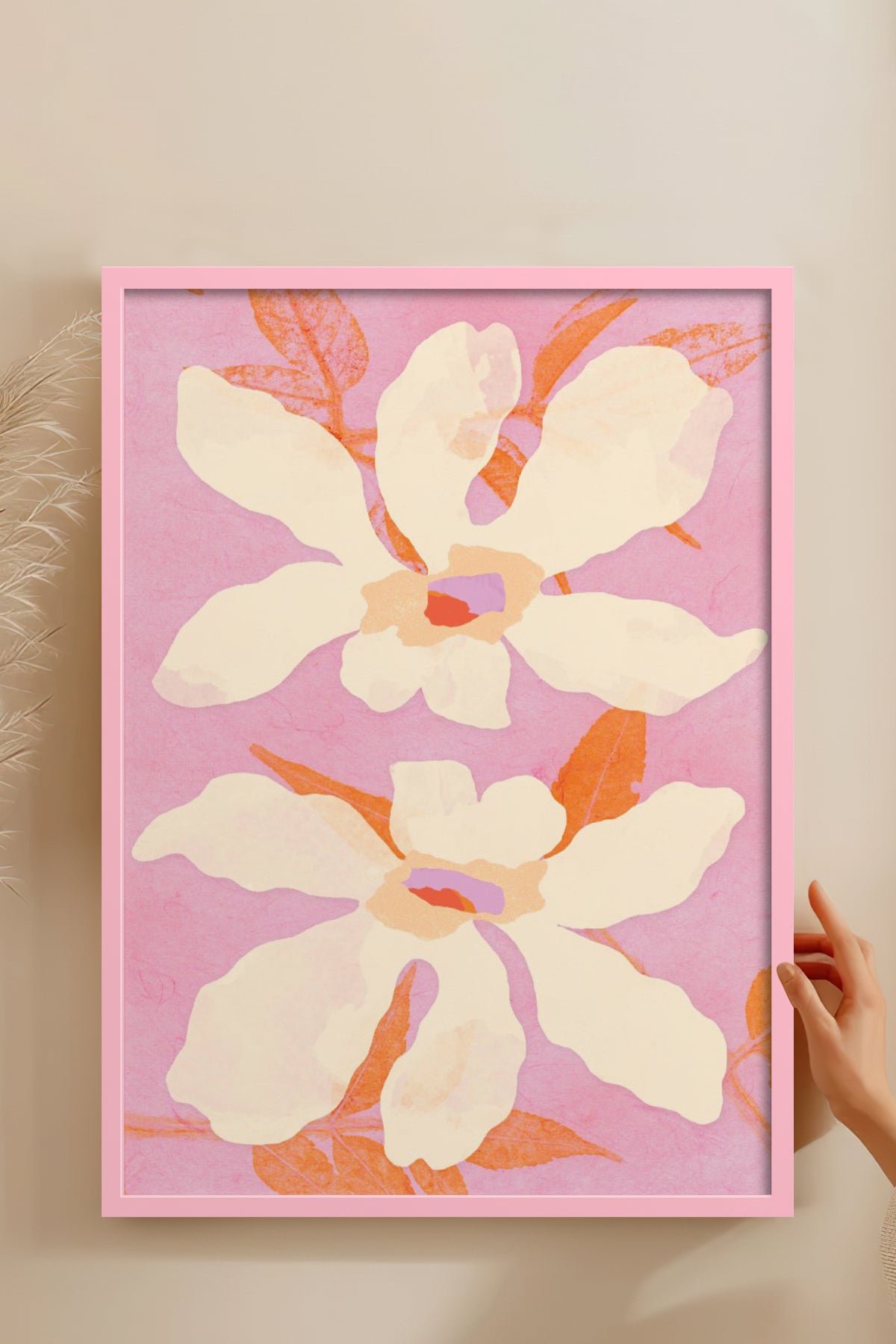 HOMEPACK Ahşap Çerçeveli Tablo Çerçeveli Poster Sanatsal Modern Duvar Dekoru BEK-8333