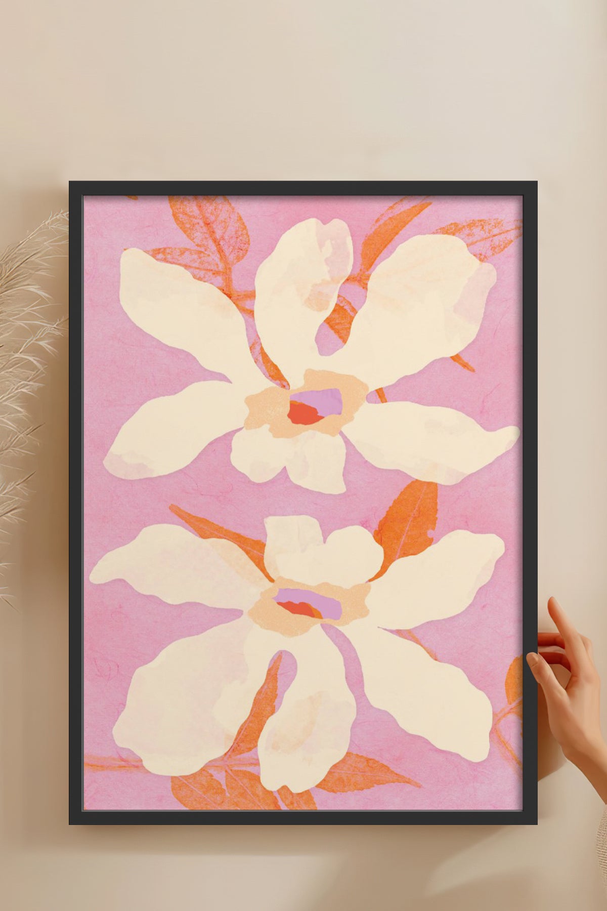 HOMEPACK Ahşap Çerçeveli Tablo Çerçeveli Poster Sanatsal Modern Duvar Dekoru BEK-8333