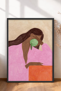 HOMEPACK Ahşap Çerçeveli Tablo Çerçeveli Poster Sanatsal Modern Duvar Dekoru BEK-8334