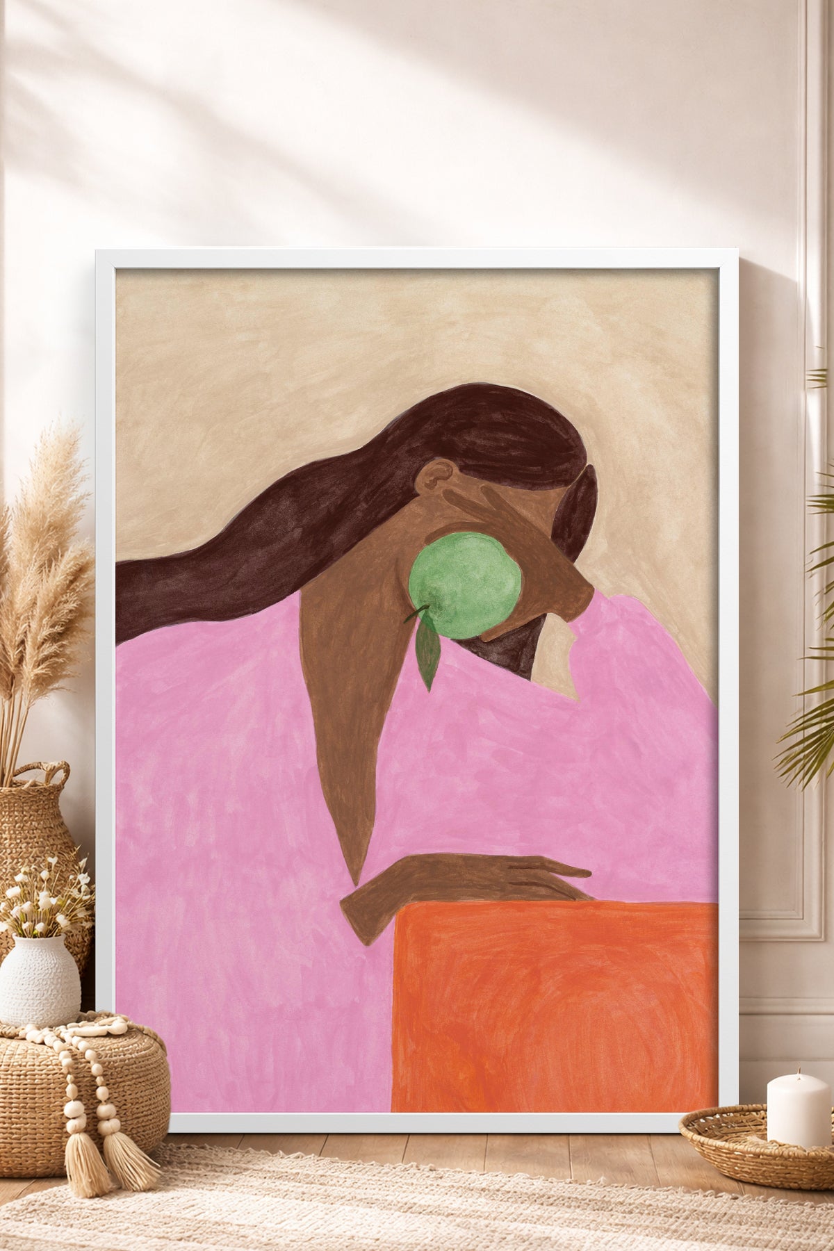 HOMEPACK Ahşap Çerçeveli Tablo Çerçeveli Poster Sanatsal Modern Duvar Dekoru BEK-8334