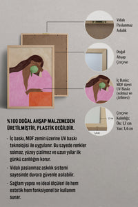HOMEPACK Ahşap Çerçeveli Tablo Çerçeveli Poster Sanatsal Modern Duvar Dekoru BEK-8334