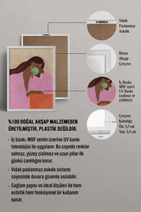 HOMEPACK Ahşap Çerçeveli Tablo Çerçeveli Poster Sanatsal Modern Duvar Dekoru BEK-8334