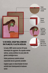 HOMEPACK Ahşap Çerçeveli Tablo Çerçeveli Poster Sanatsal Modern Duvar Dekoru BEK-8334