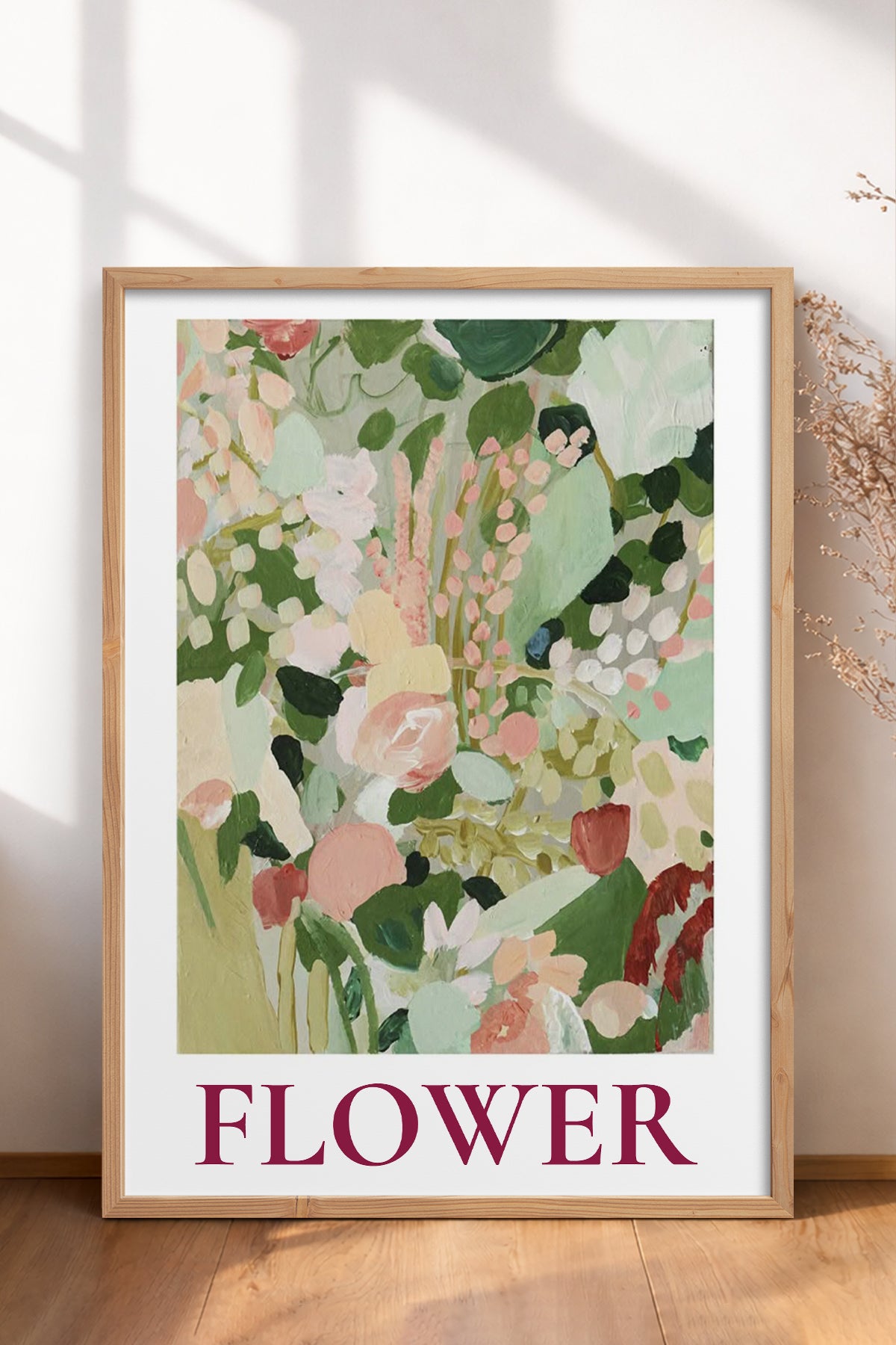 HOMEPACK Ahşap Çerçeveli Tablo Çerçeveli Poster Sanatsal Modern Duvar Dekoru BEK-8335